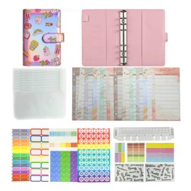 Bolsa De Carpeta Carpeta Planner A6 Cartoon Macaron Rosa                                                                                              