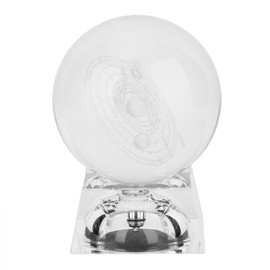K9 Crystal Photography Prop Decoration Art Decor Crystal Ball with Luminous base(80mm)