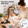LED Magnifying Glass Lamp for Close Work – 5X/10X Lighted