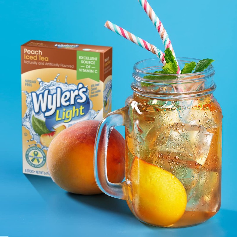 Wyler's Light Peach Iced Tea Singles To Go Drink Mix,