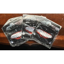 Unbranded, Tokyo Ghoul Tokyo Ghoul Ken Kaneki cotton Face Masks Anime Zipper Happy Face Mask
