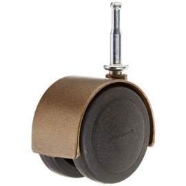 Shepherd Pacer Series 60mm Diameter Die-Cast Twin Urethane Wheel Swivel Caster, 5/16" Diameter x 1-1/2" Length Grip Neck Stem, 100 lbs Capacity, Windsor Antique Finish