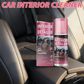 2Pcs Car Interior Cleaner, New Polishing Cleaner, All Purpose Car Interior Detailer Spray, Interior Detailer Spray Suitable for Cleaning Rubber, Plastic, Leather Surfaces Inside the Car (2*100ML)