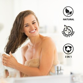 Hair Dye Shampoo 3 in 1, Coffee Hair Color Shampoo for Men Women, Natural Brown Hair Color Dye, Easy to Use for All Hair Types Shampoo Para Canas 16.9 Fl Oz (Coffee)