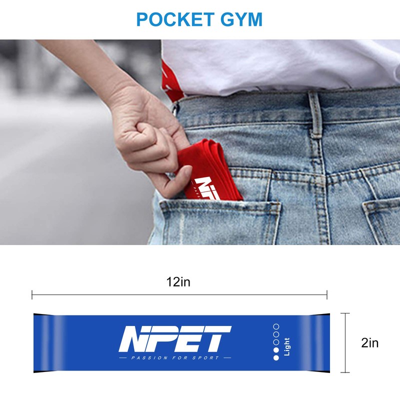 NPET Resistance Loop Bands, Resistance Exercise Bands for Home Fitness,