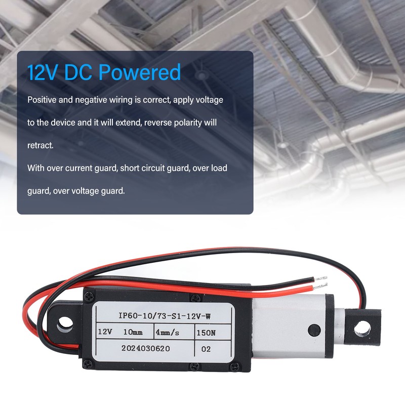 Electric Micro Linear Actuator 150N Thrust Stroke 10mm Automatic Tongue