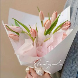 40 Sheets Tissue Flower Wrapping Paper,Cotton Wrapping Flower Lining Paper,17.7 x 23.6 Wrapping Flower Paper Waterproof Withdrawable for Florist Packaging (pink)