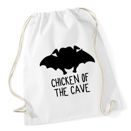 Hippowarehouse Chicken of the cave Drawstring CottonSchool Gym Bag 37cm x 46cm, 12 litres