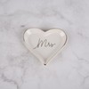 Ceramic Heart Shape Mr.& Mrs Wedding Ring Dish, Jewelry Dish
