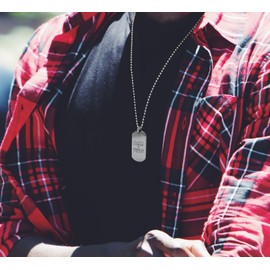 Mister Boncuk® MiliChain Premium Dog Tag Kette aus Edelstahl - Herren Halskette mit Gravur - Militär Kette Personalisiert - ID Kette mit Gravur - Männer schmuck