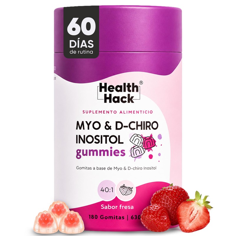 Myo Inositol y D-Chiro Inositol 40:1 180 Gomitas Sin Azúcar