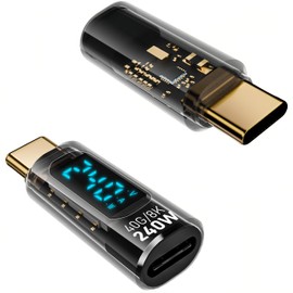 MUXER USB Type C Converter Adapter, Output Screen Display, PD 240W Fast Charging, USB4 40Gbps High Speed Transfer, 8K 60Hz HD Video Signal Transmission, USB C Male to Female Converter, USB-C Converter