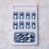 Blue Press on Nails Chrome Mirror Acrylic Nails Short Square