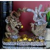 Ebros Feng Shui Yin and Yang Harmony Golden Dragon &