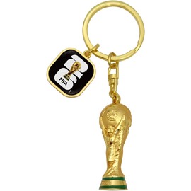 Premium 3D Trophy Metal Keychain 1.75 Inch Zinc Alloy Miniature Sports Sculpture High Gloss Enamel Inlay Commemorative Football Key Ring Bag Lanyard Car Key Accessory