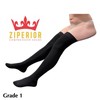 Ziperior Closed Toe Thigh High 15-20 mmHg Compression Wide Leg