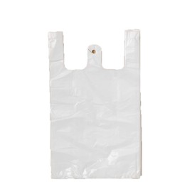 Muellery White Plain Plastic Bags 200 Pieces For Merchandise Retail Grocery Bags 7.7 x 12.8 inch