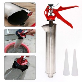 Caulking Guns Stainless Steel Mortar Grouting Gun Injector Cement Grout Mortar Caulk Pointing Grouting Gun for Grouting Floor, Re-pointing Walls, Filling Gaps Slabs