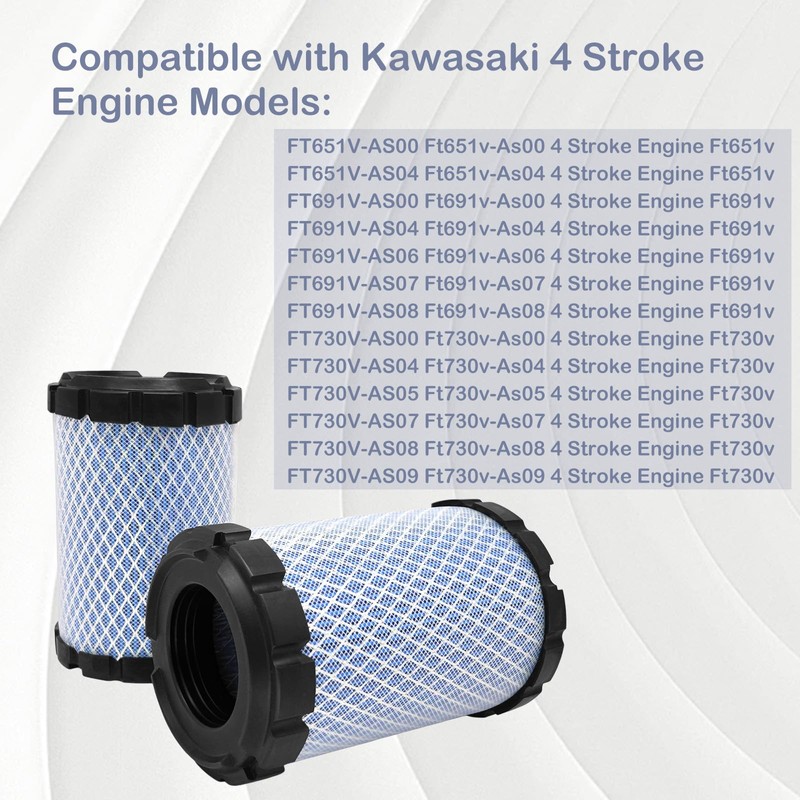 2PCS 11013-0807 Air Filter Compatible with Kawasaki FT691V FT730V FT730
