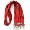 Beebel Red Lanyards 50Pcs 18" Lanyard with Badge Clip