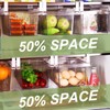 Yatmung 2 Pack Extra-Large Deli Drawer Organizer for Refrigerator Pull
