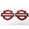 Custom 2Pcs Set Gloss Red Black Double Layer Harley CVO