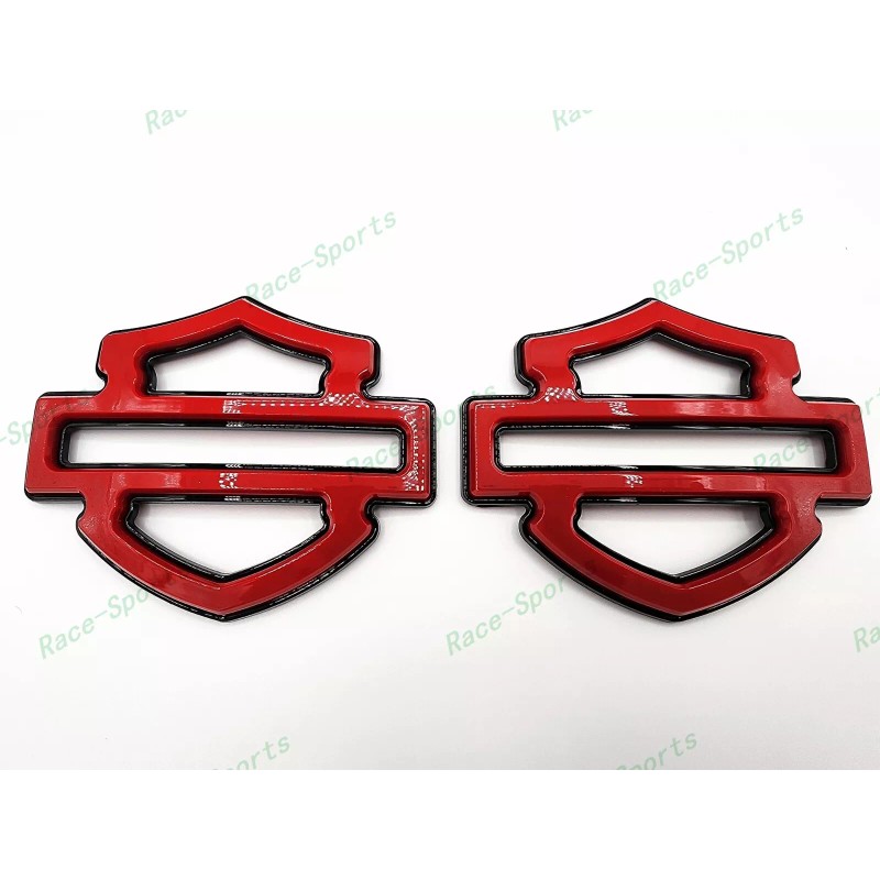 Custom 2Pcs Set Gloss Red Black Double Layer Harley CVO