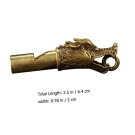 Kisangel Emergency Whistle Brass Keychain Hiking Whistle Metal Referee for Survival