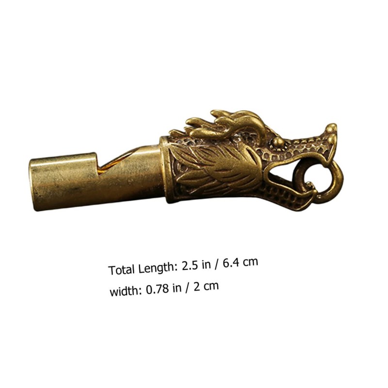 Kisangel Emergency Whistle Brass Keychain Hiking Whistle Metal Referee for
