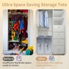Ultra Space-Saving Self-Compressing Organiser, Large Self-Compressing Movable Organiser Bag, Grey