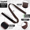 Loopbelt Brown No-Scratch Web Belt with Rubber Coated Tips and