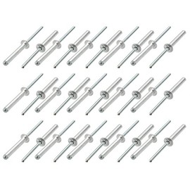 sourcing map Aluminium / Steel Open End Blind Rivets 5 mm x 30 mm Pack of 30