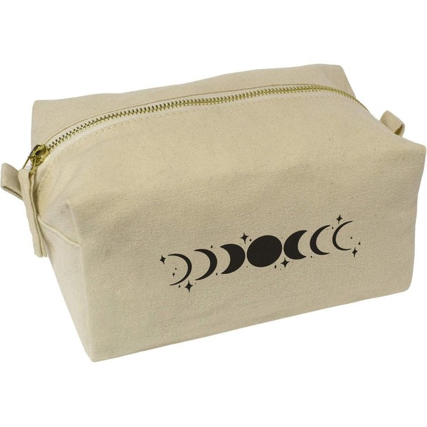 'Moon Phases' Canvas Wash Bag/Makeup Case (CS00042965)