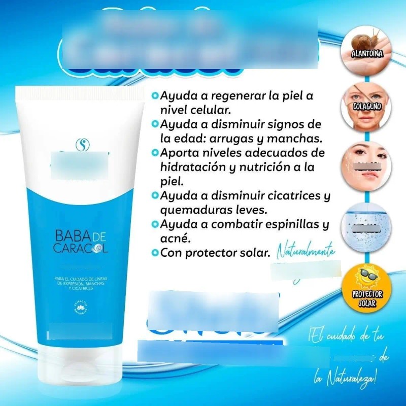 Rutina Facial Tónico Suero Crema Baba Caracol Shelonabel