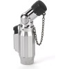 Vertigo Lotus Intimidator Quad Torch Lighter - Brushed Chrome & Chrome
