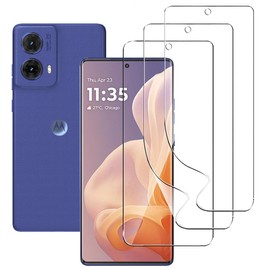 carinacoco 3 Pack Elastic Skin Screen Protector for Motorola Moto G85 5G, Soft TPU Full Coverage HD Clear Anti-Scratch No Bubbles Self-Healing Screen Protector with Installation Alignment Tool