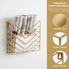 ZAYHENYOO Modern Wall Mounted Magzine Rack,Gold Wall Mount File Organizer,