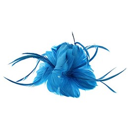 Zac's Alter Ego Colourful Feather Fasinator on Concord Clip & Brooch Pin