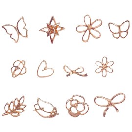 24 pcs Small Cover Up Brooch Buttons Decorative Safety Lapel Pins Button for Women Girls Christmas Gifts (Gold)