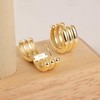 ALEXCRAFT Dicke Ohrringe Gold Creolen Klein 14K Chunky Gold Hoop