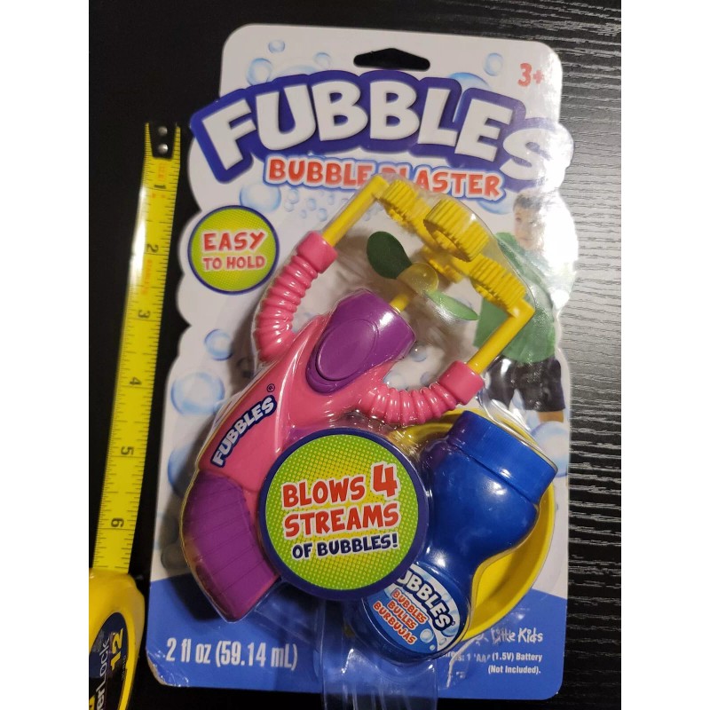 Little Kids FUBBLES BUBBLE BLASTER lights up 2oz Of Bubbles..