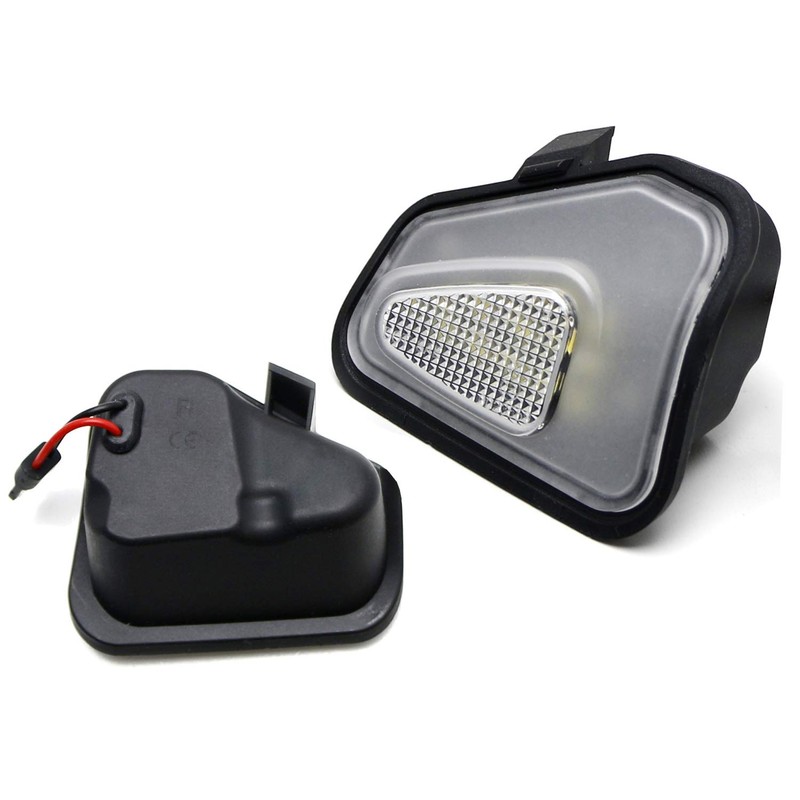 iJDMTOY White LED Under Side Mirror Puddle Lights Compatible With