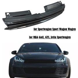 BST BSSP Badgeless Sport Style Front Grille Black Carbon Fiber Print Surface For 2010-2014 VW Mk6 Golf/GTI Hatchback/Jetta Sportwagen