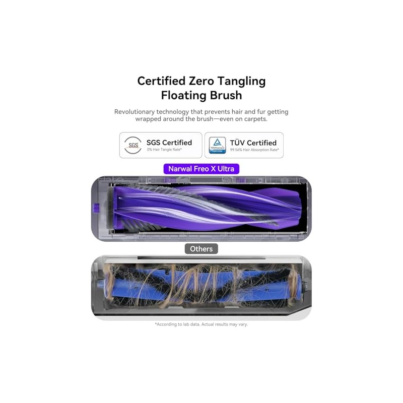 Narwal Robot Vacuum and Mop Zero-tangling Floating Brush (Model: Narwal