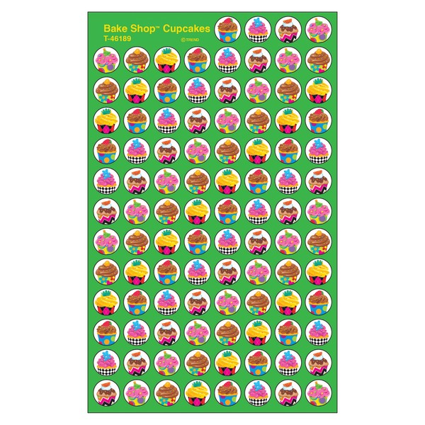 TREND ENTERPRISES, INC. Cupcakes The Bake Shop superSpots Stickers, 800 ct