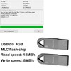 lcwamy 4GB USB Stick 2 Pack Flash Drive Pack Bulk