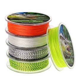Fly Line Backing 20LB 30LB 100 Yds for Trout Fishing - Orange, Set of 2