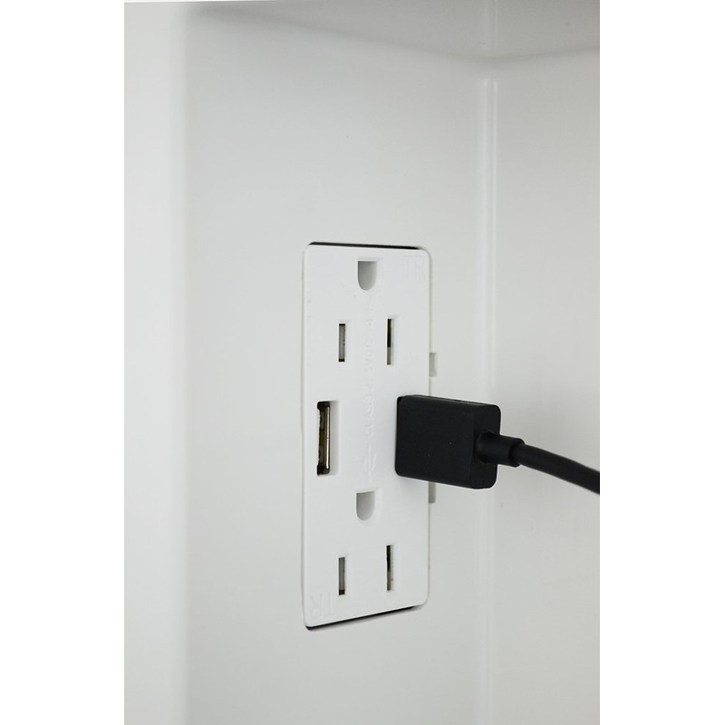 DATA COMM Electronics 45-0231-WH USB Recessed Media Outlet Box, In-Wall