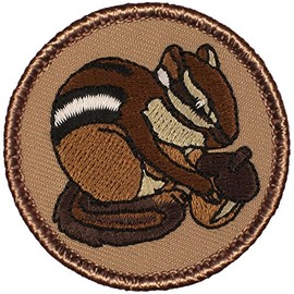 Chipmunk Patrol Patch - 2" Diameter Round Embroidered Patch (Sew-on)