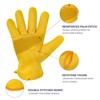 DULFINE Leather Work Gloves for Men & Women, Reinforced Durable